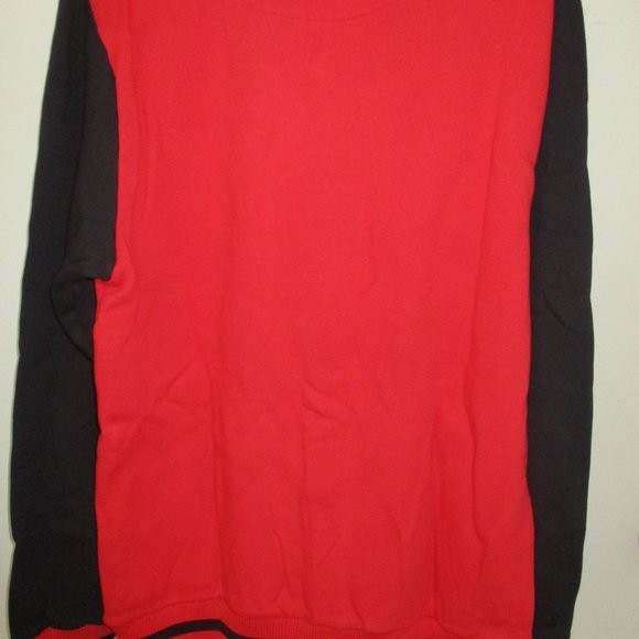 CARDIGAN FLEECE SPORT SWEATER BUTTON UP RED & BLACK SMALL NEW #32 - Picture 5 of 14
